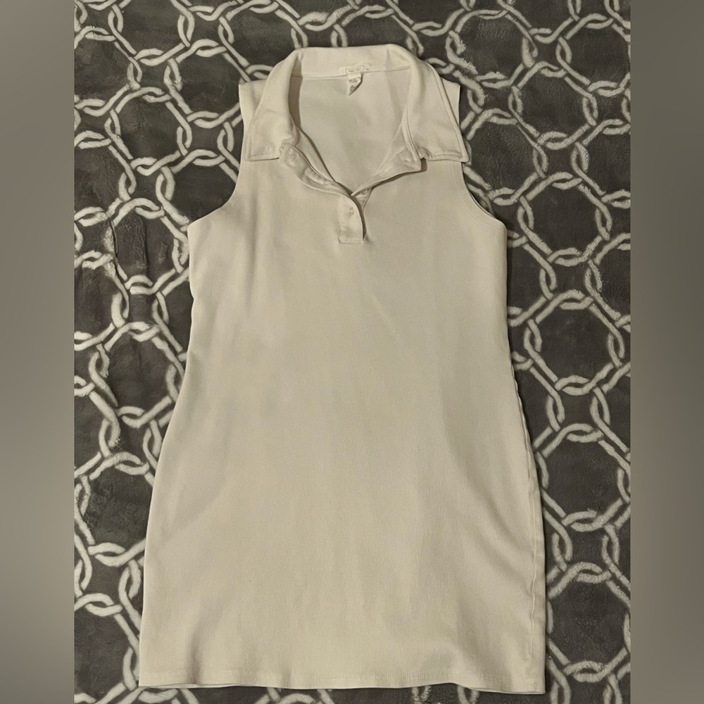 White Collared Tennis Dress